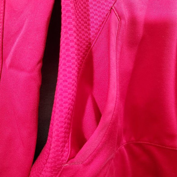 Adidas Lightweight Hooded Running Jacket Deep Pink with Orange Trim Size… - Picture 3 of 14